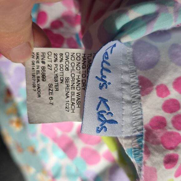 Kelly's Kids Girl's Size 6/7 Pink White Multi Halter Backless Sundress - Picture 5 of 5